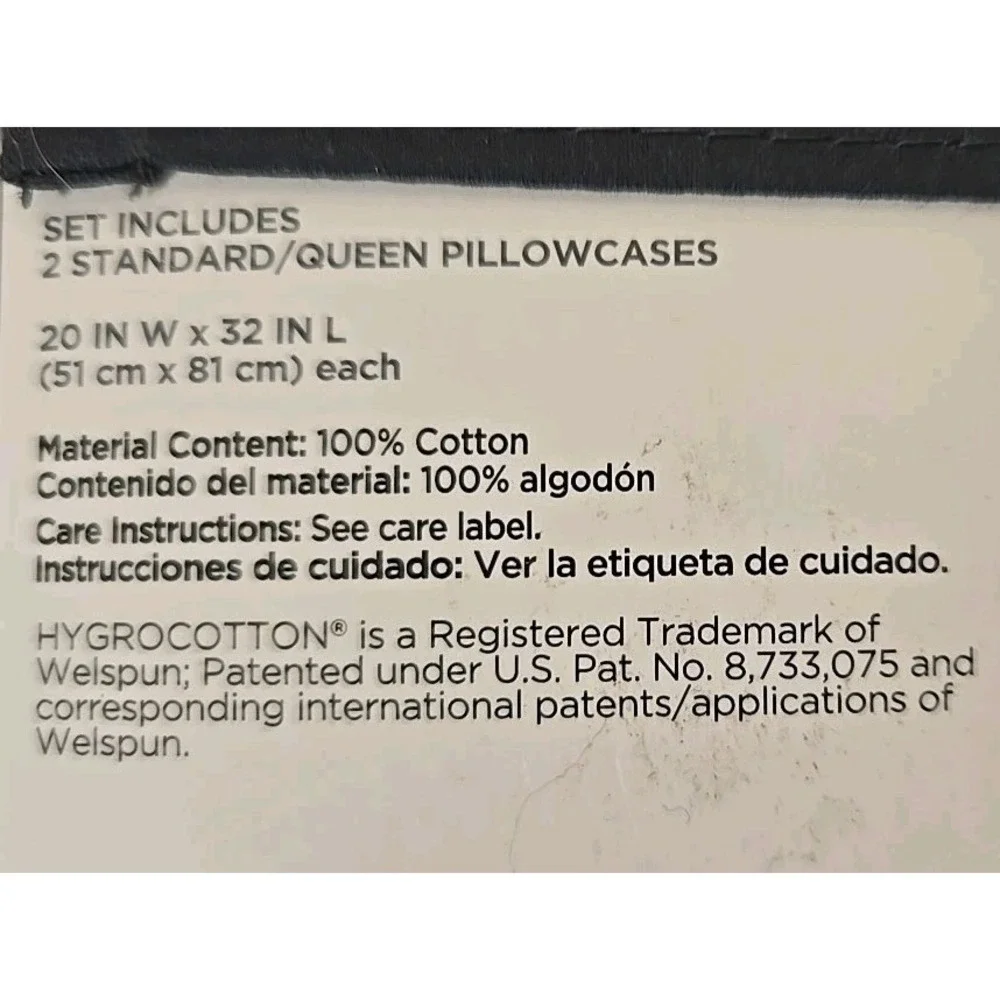 Better Homes & Gardens Standard/Queen Pillowcases 400 Thread Count Greystone NEW